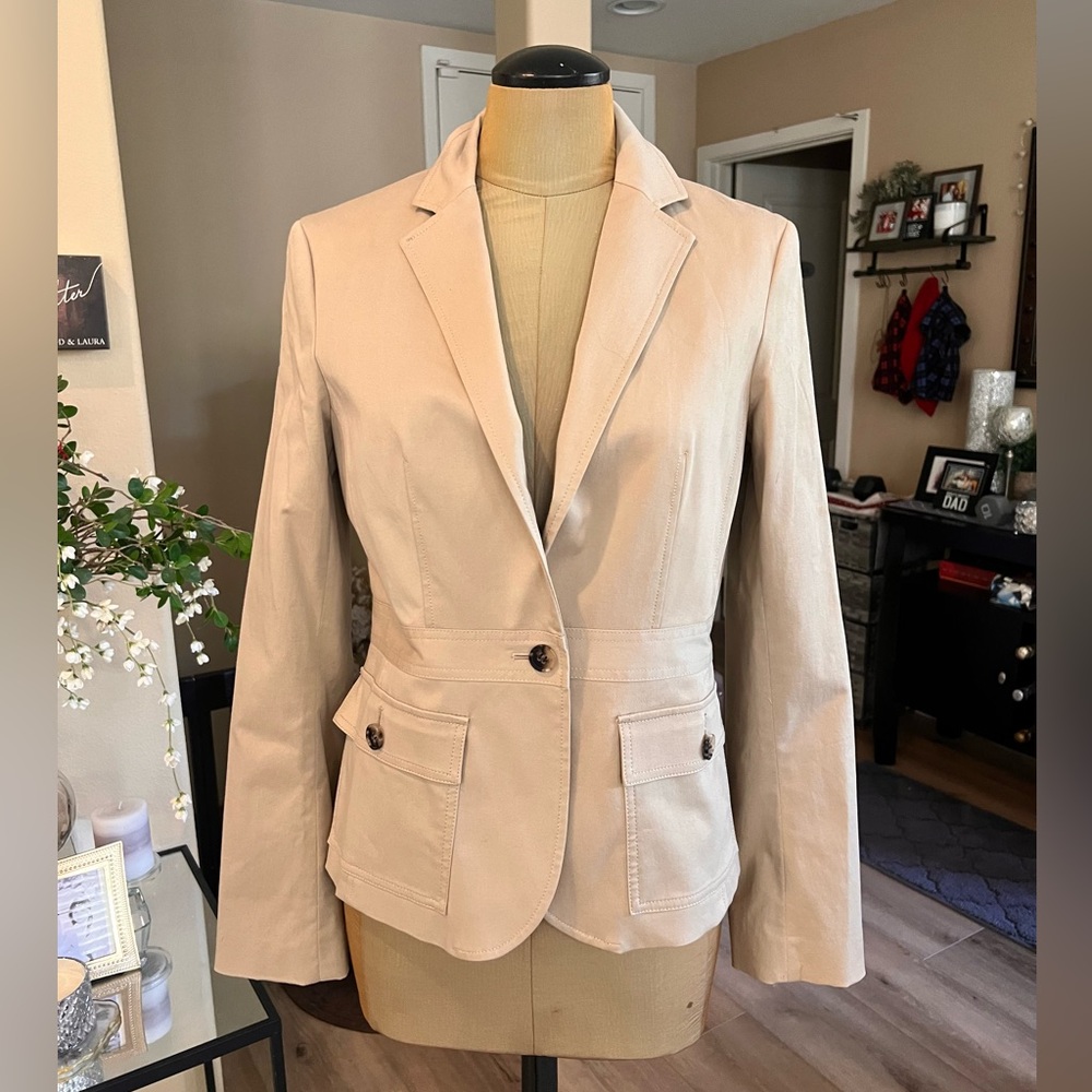 Theory Nicoline Women's Tan Blazer Size 10 NWT $375